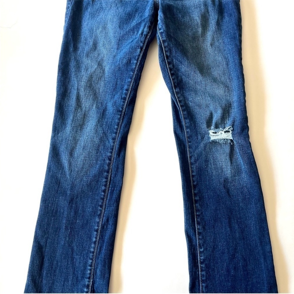 Abercrombie & Fitch Jeans Women's 8 Bootcut Dark Wash Distressed - Picture 8 of 8